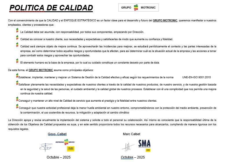 Motronic Service - Motores y variadores eléctricos de alterna o continua